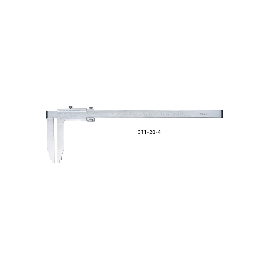 Pied à coulisse à vernier à longs becs mono-bloc (série 311)